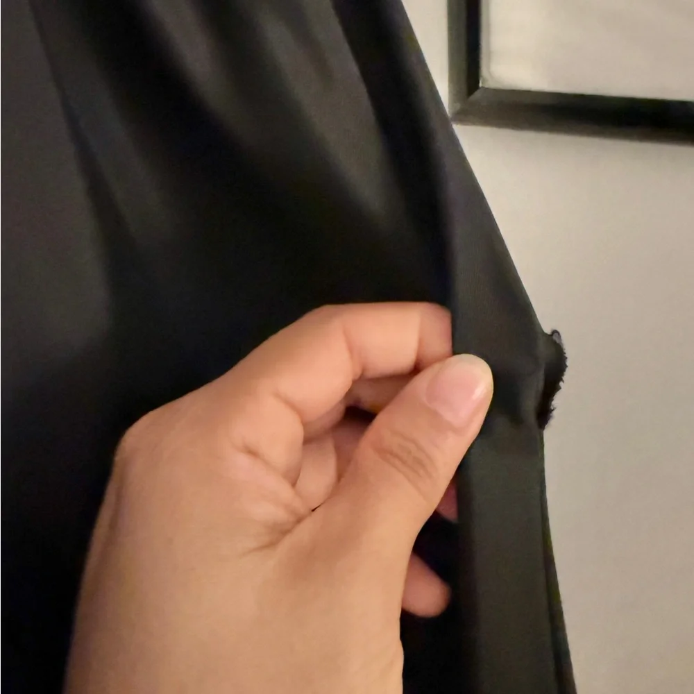 Vintage Zum Zum Black Satin Mini Cocktail Dress • Union Made • USA • Size Small